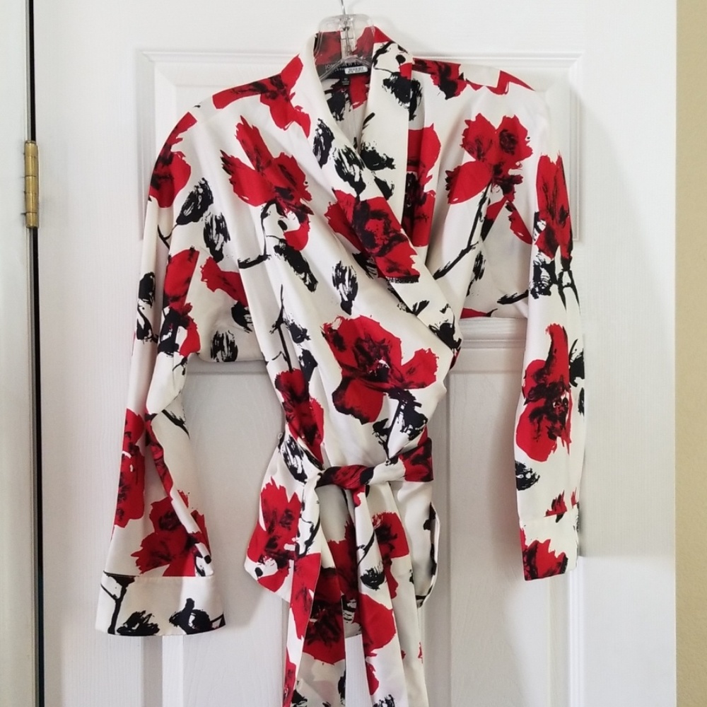 Wrap silk blouse